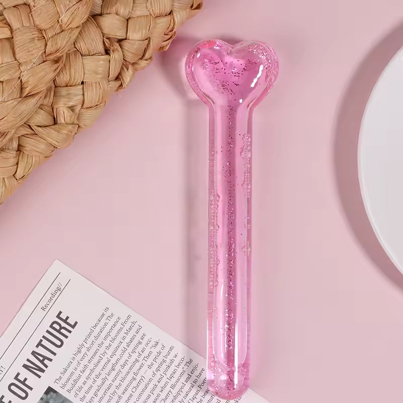 Heart-Shaped Ice Globes Facial Massager